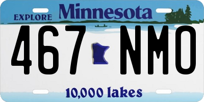 MN license plate 467NMO