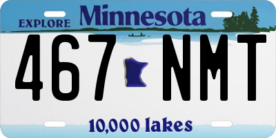 MN license plate 467NMT