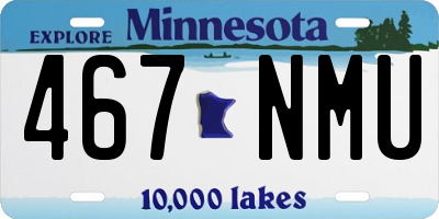 MN license plate 467NMU