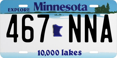 MN license plate 467NNA