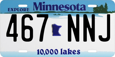 MN license plate 467NNJ
