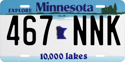 MN license plate 467NNK