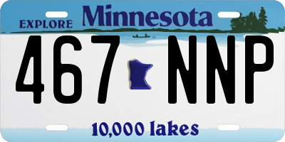 MN license plate 467NNP