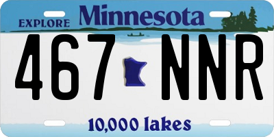 MN license plate 467NNR