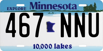 MN license plate 467NNU