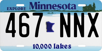 MN license plate 467NNX