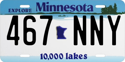 MN license plate 467NNY