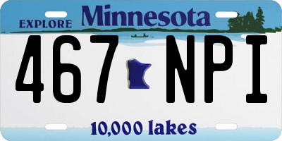 MN license plate 467NPI