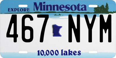 MN license plate 467NYM