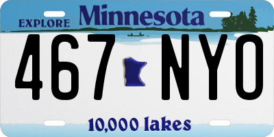 MN license plate 467NYO