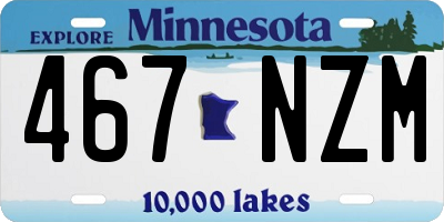 MN license plate 467NZM