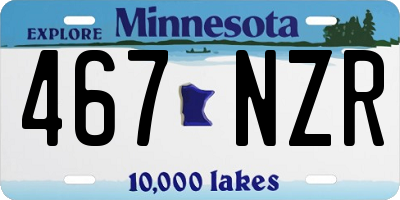 MN license plate 467NZR