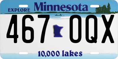 MN license plate 467OQX