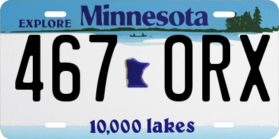 MN license plate 467ORX