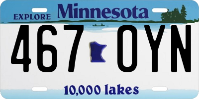 MN license plate 467OYN
