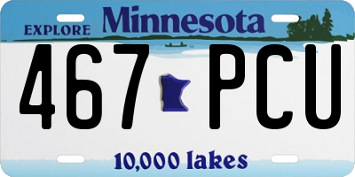 MN license plate 467PCU