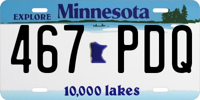 MN license plate 467PDQ