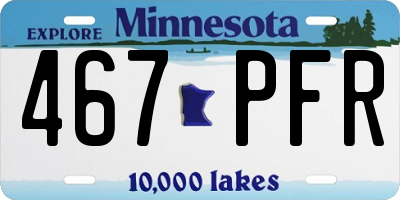 MN license plate 467PFR