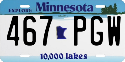 MN license plate 467PGW