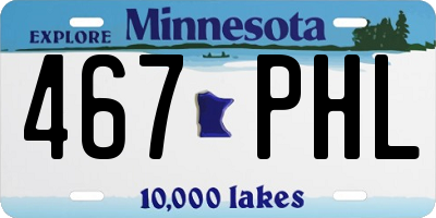 MN license plate 467PHL