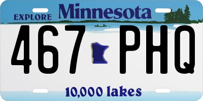 MN license plate 467PHQ