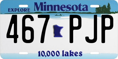 MN license plate 467PJP