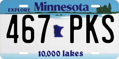 MN license plate 467PKS