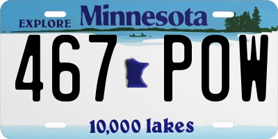 MN license plate 467POW