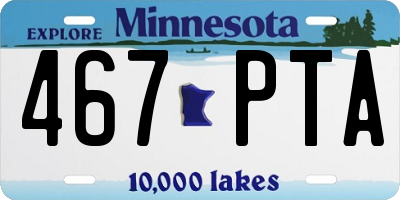 MN license plate 467PTA