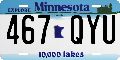 MN license plate 467QYU