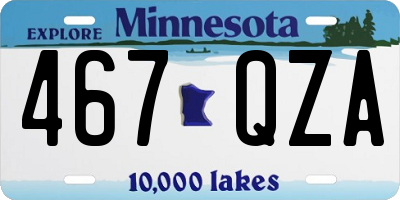MN license plate 467QZA