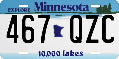 MN license plate 467QZC