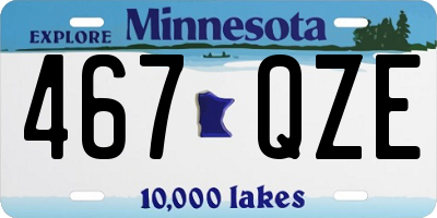 MN license plate 467QZE