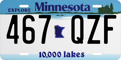 MN license plate 467QZF