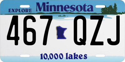 MN license plate 467QZJ
