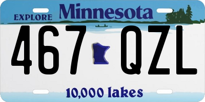 MN license plate 467QZL