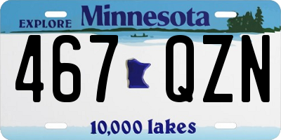 MN license plate 467QZN