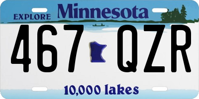 MN license plate 467QZR