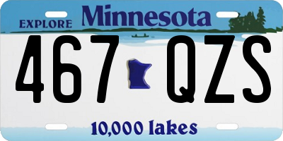 MN license plate 467QZS