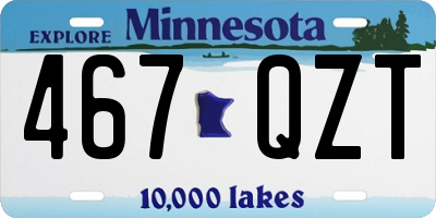 MN license plate 467QZT