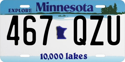 MN license plate 467QZU