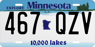 MN license plate 467QZV