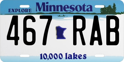 MN license plate 467RAB