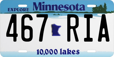 MN license plate 467RIA