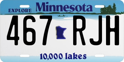 MN license plate 467RJH