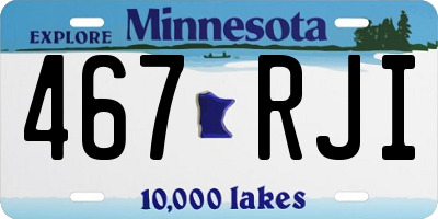 MN license plate 467RJI