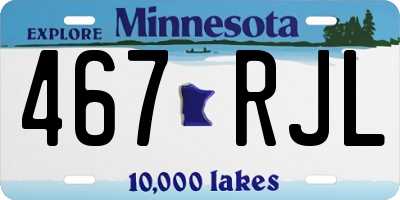 MN license plate 467RJL