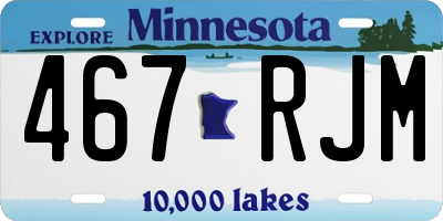 MN license plate 467RJM