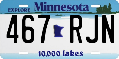 MN license plate 467RJN