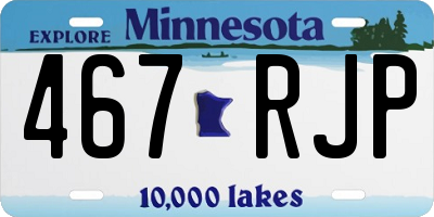 MN license plate 467RJP